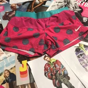 Pink Polka Dot Nike Dri-Fit Shorts